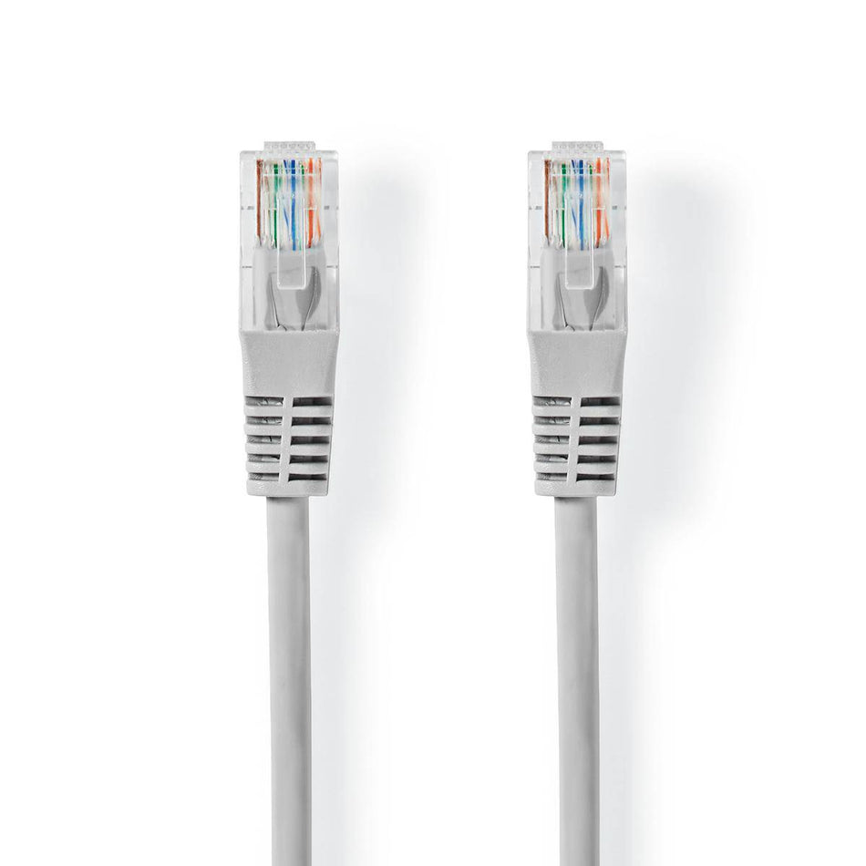 Cablu UTP Nedis Cat5e mufat 0.5m patch cord gri