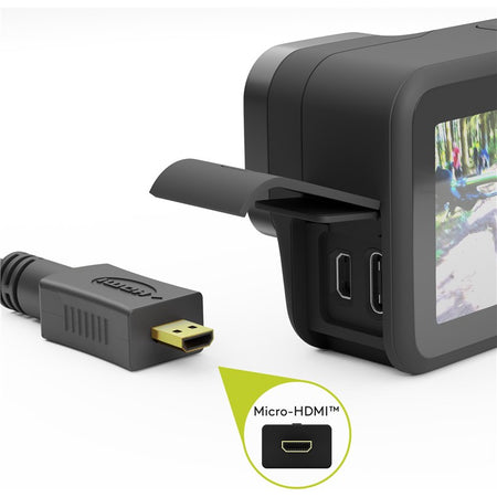 Cablu v2.0 Micro HDMI - HDMI 0.5m HIGH SPEED 4K Ultra HD 60Hz cu Ethernet 53780 Goobay