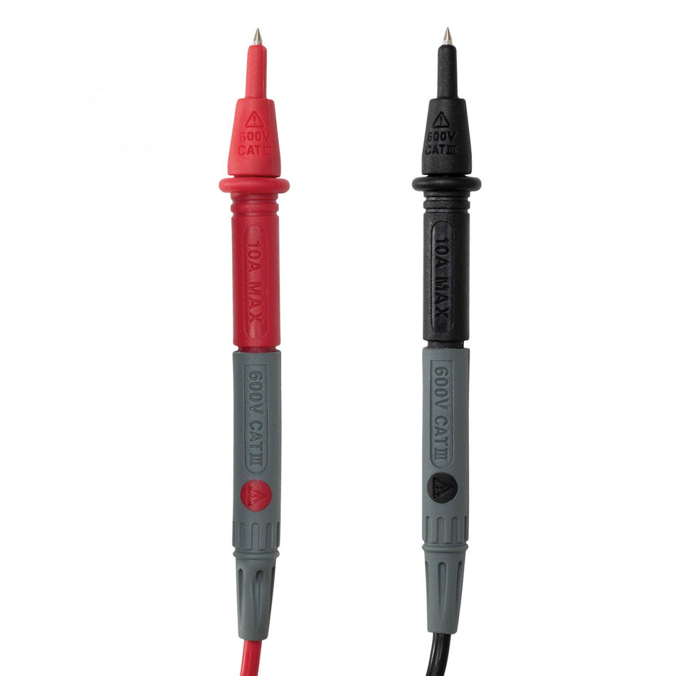 Cabluri de masurare pentru multimetre 10A 600V CAT III varfuri combinate cu capac de izolare detasabil fise banana tip pipa 4mm 