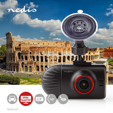 Camera auto DVR dubla Wide Quad HD 1440p 2K 2 CH 2.31" Nedis