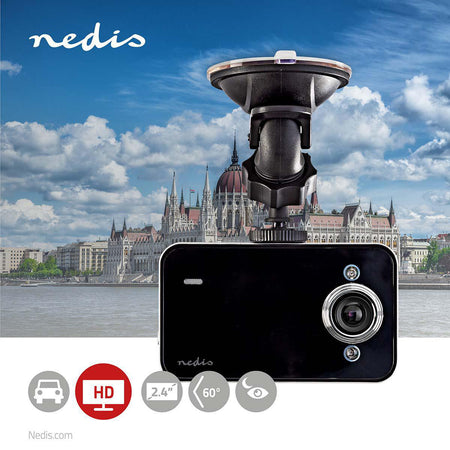 Camera auto DVR HD 720p 2.4" unghi de vizualizare 60 Nedis