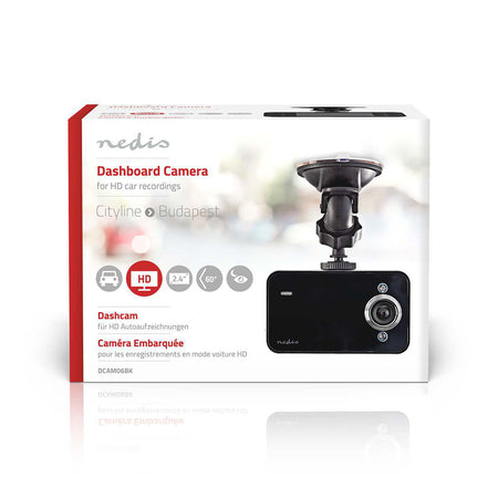 Camera auto DVR HD 720p 2.4" unghi de vizualizare 60 Nedis