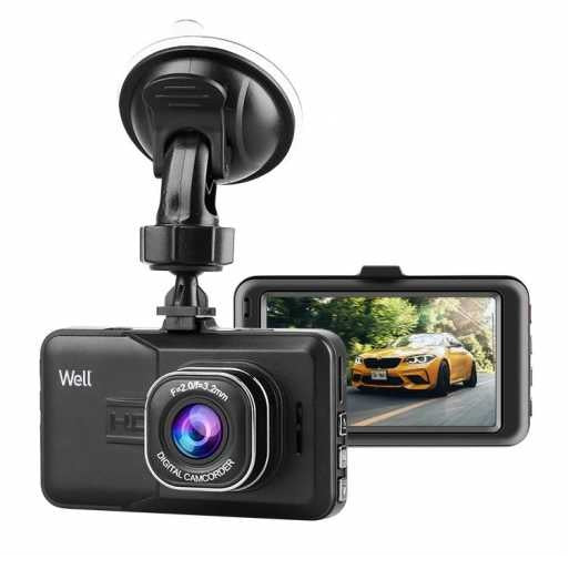 Camera auto Well Trace 1080p FHD 720p ecran 3" DVR-CAR-TRACE-WL