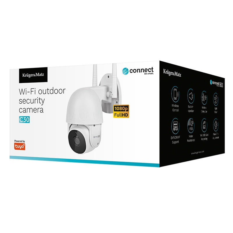 Camera Smart WIFI 2Mpx 1080p IP65 CONNECT C30 Kruger&Matz