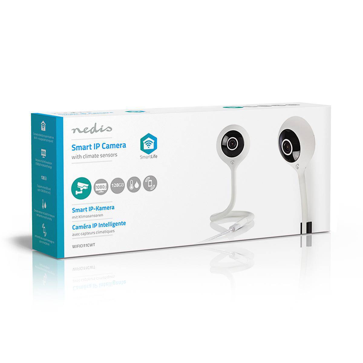 Camera Smart WiFi IP HD 720p cu senzor de temperatura Nedis