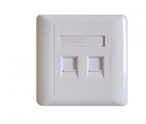 Capac priza RJ45 fara Keystone 2 porturi alb Well