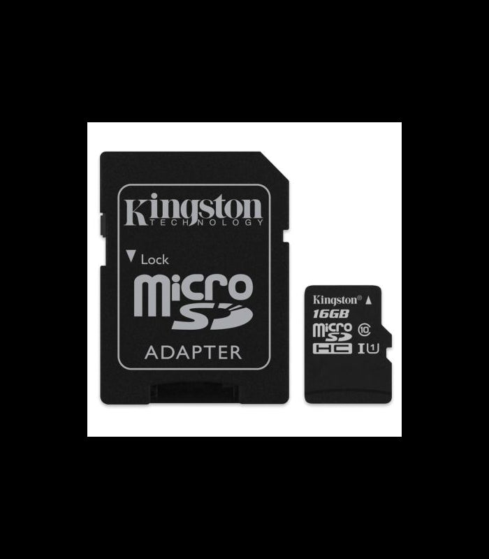 Card microSD 16GB Clasa 4 cu adaptor SD Kingston