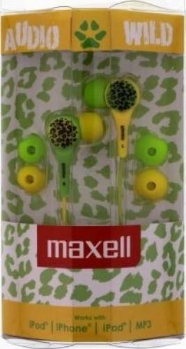 Casca in ureche 3.5 mm verde cu galben Audio Wild Maxell