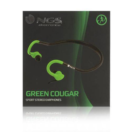 Casca stereo in ureche 3.5 mm Cougar verde/negru rezistenta la apa NGS