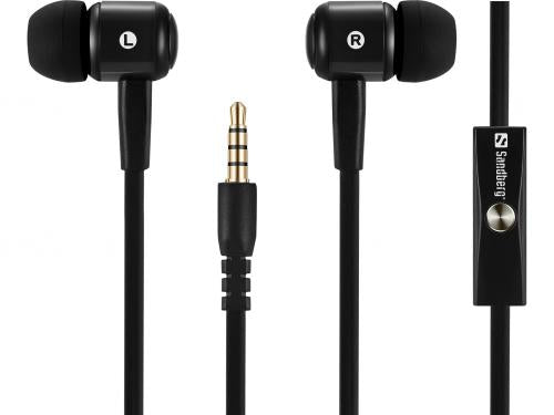 Casti audio in-ear cu fir Sandberg 125-62 microfon negru