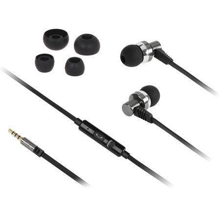 Casti audio metalice cu microfon Jack 3.5