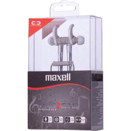 Casti cu fir in-ear 3.5 mm alb-gri Magneto Maxell