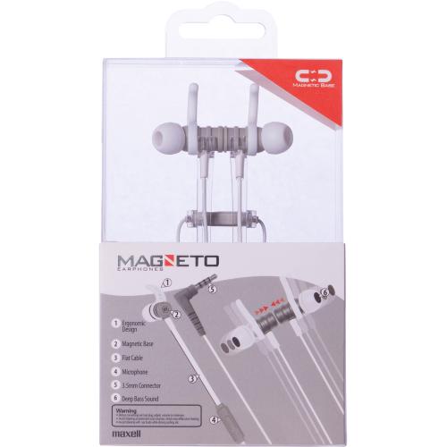 Casti cu fir in-ear 3.5 mm alb-gri Magneto Maxell