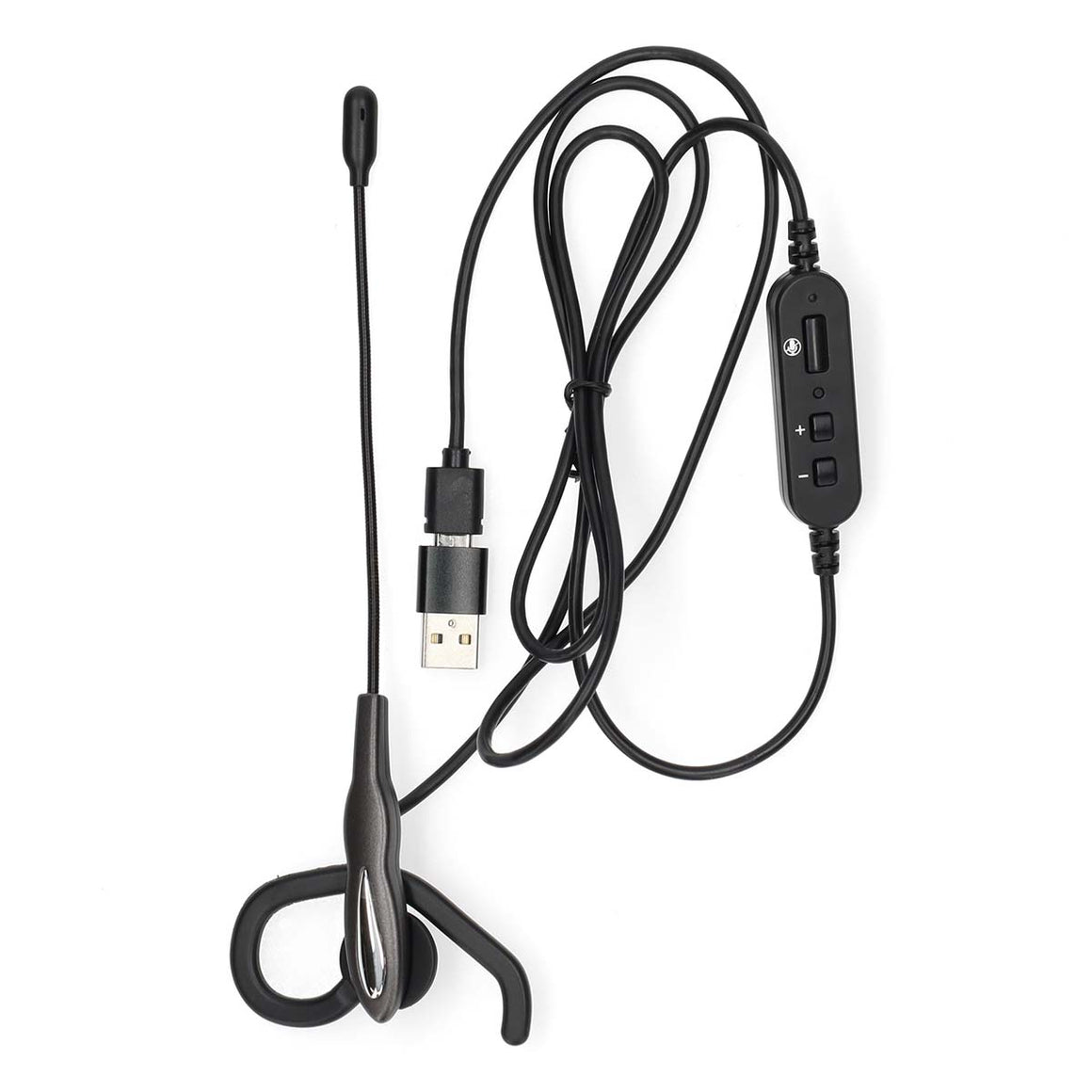 Casti Headset In-Ear USB-A/USB type C 1.8m negru Nedis CHSTUM210BK