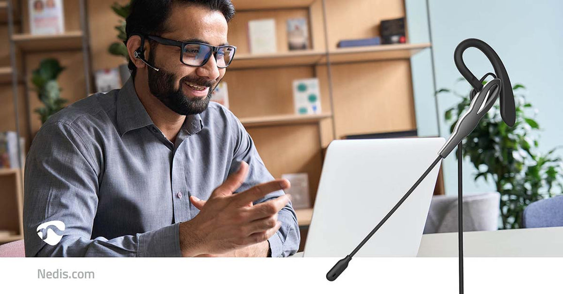 Casti Headset In-Ear USB-A/USB type C 1.8m negru Nedis CHSTUM210BK