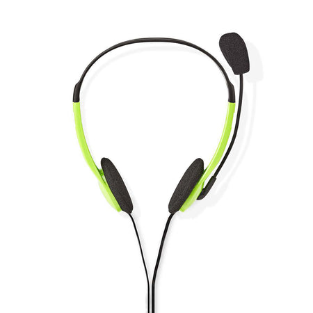 Casti PC On-Ear Nedis 2x3.5 mm 2m verde cu microfon