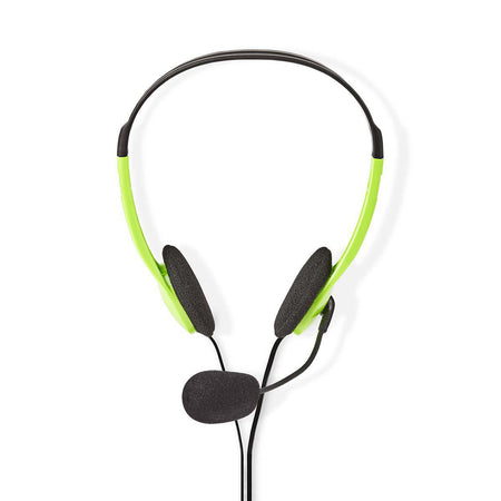 Casti PC On-Ear Nedis 2x3.5 mm 2m verde cu microfon