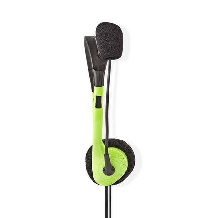 Casti PC On-Ear Nedis 2x3.5 mm 2m verde cu microfon