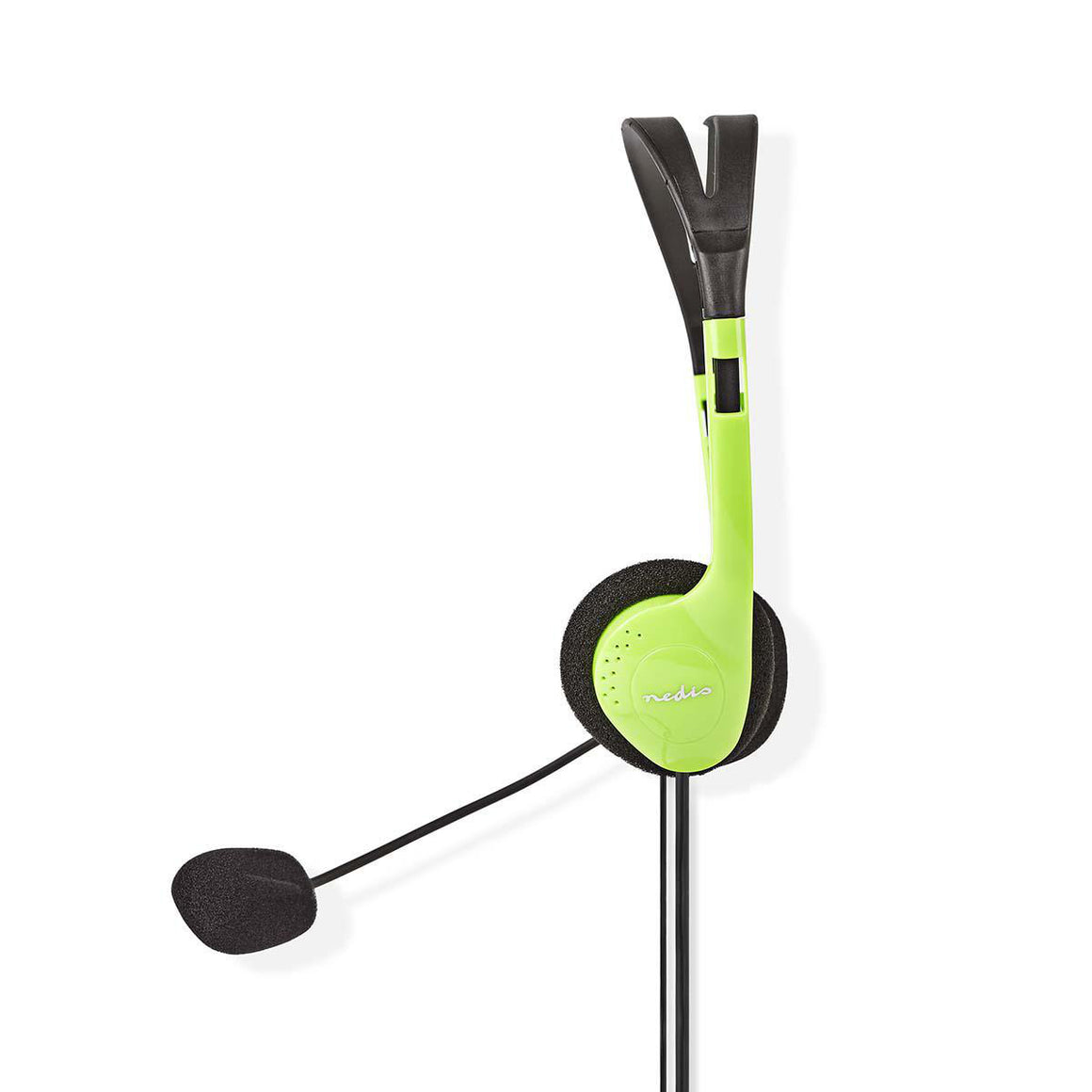 Casti PC On-Ear Nedis 2x3.5 mm 2m verde cu microfon