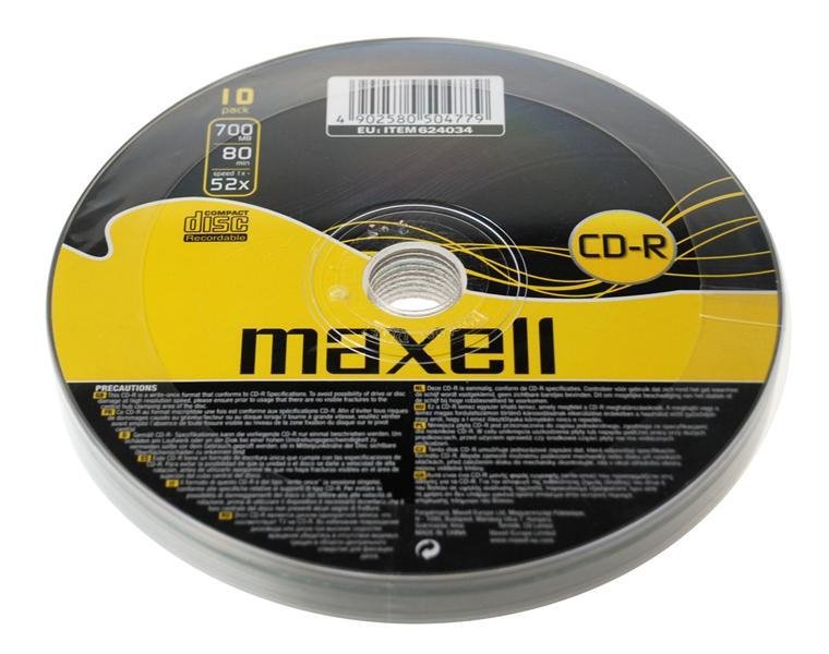 CD-R 700MB 52X MAXELL 10buc pe folie