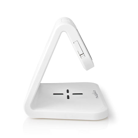 Ceas cu alarma Nedis incarcator wireless Qi lumina multicolora alb
