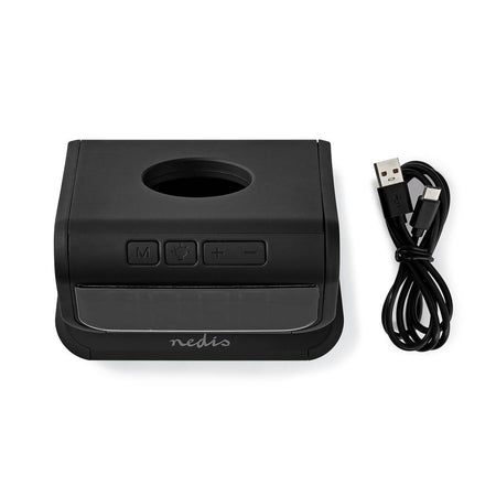 Ceas cu alarma Nedis incarcator wireless Qi lumina multicolora negru