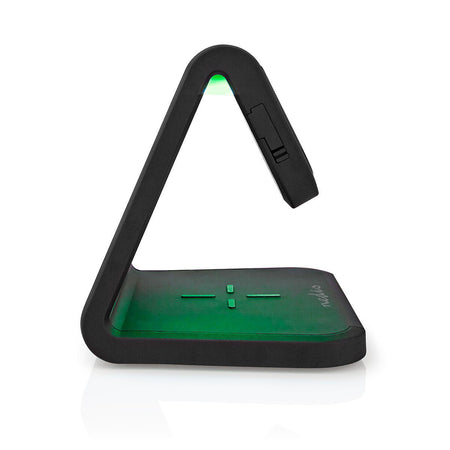 Ceas cu alarma Nedis incarcator wireless Qi lumina multicolora negru