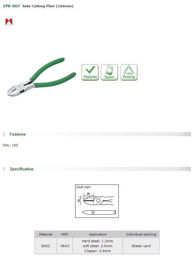 Cleste 6" taiere diagonala 160mm ProsKit