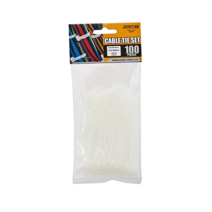 Coliere plastic 100x2.5 mm transparent 100buc Handy