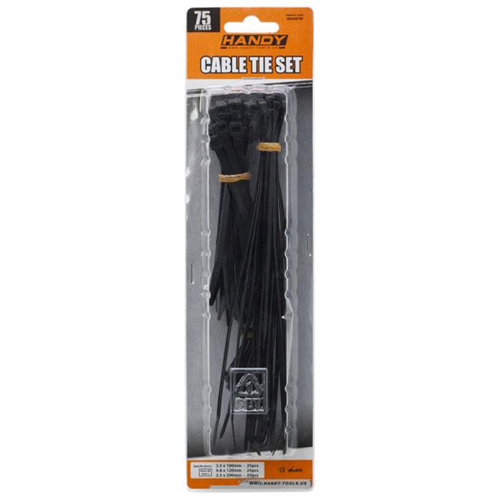 Coliere plastic negre 75buc Handy