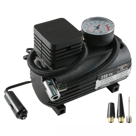 Compresor auto 12V 18 bari 250 PSI 3 adaptoare ventil 4CARS 90304