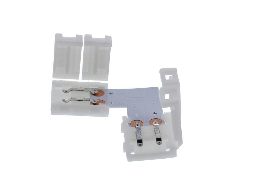 Conector banda LED 10mm PCB forma L 1buc Well