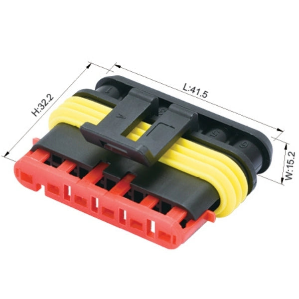 Conector cablu Superseal 1.5 mama mufa 6 pini IP67 TE Connectivity 282090-1