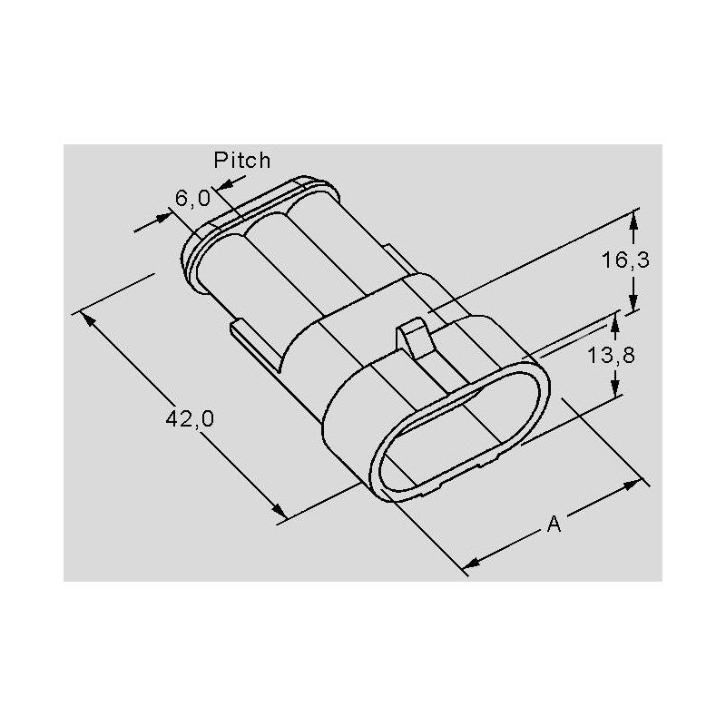 Conector cablu Superseal 1.5 tata mufa 3 pini IP67 TE Connectivity 282105-1