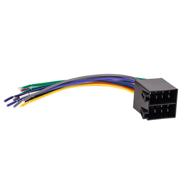 Conector ISO mama auto lipit cu cabluri 20cm