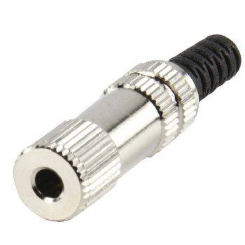 Conector Jack stereo mama 3.5 mm metalic pentu cablu LUMBERG