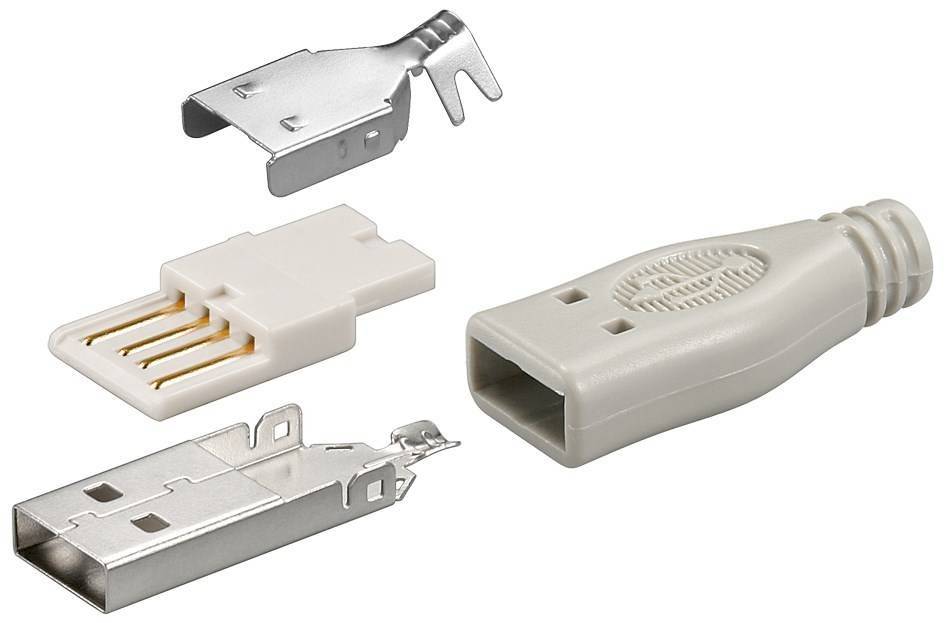 Conector USB A tata cu lipire Goobay