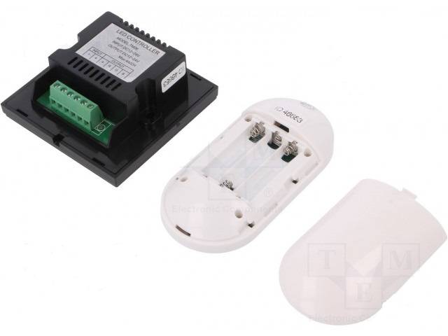 Controler LED 12A control iluminare RGB 12/24VDC Canale 3 neagra OPTOFLASH CTR-RGB-4A-PANEL