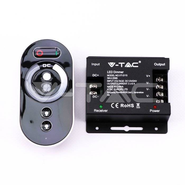 Controller banda LED Dimabil cu touch 12V 216W / 24V 432W V-TAC