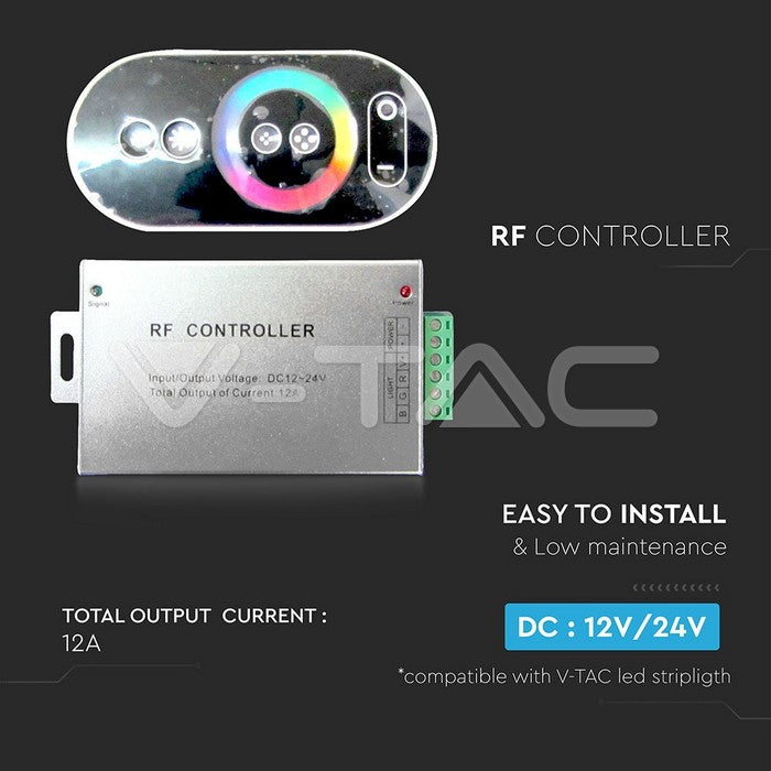 Controller Banda LED RGB cu TOUCH 12V/24V 12V/216W 24V/432W V-TAC