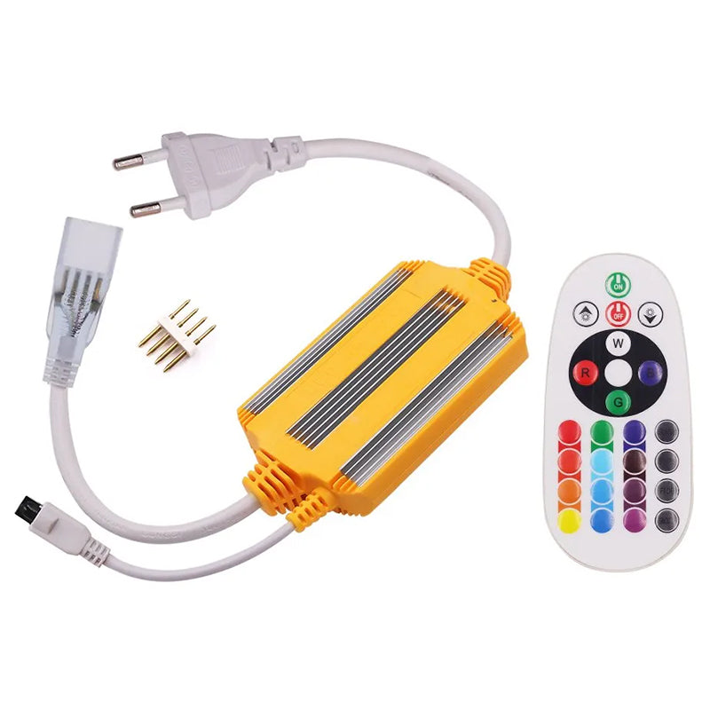 Controller si telecomanda pentru banda LED flexibila 10mm 230V RGB PS-3404