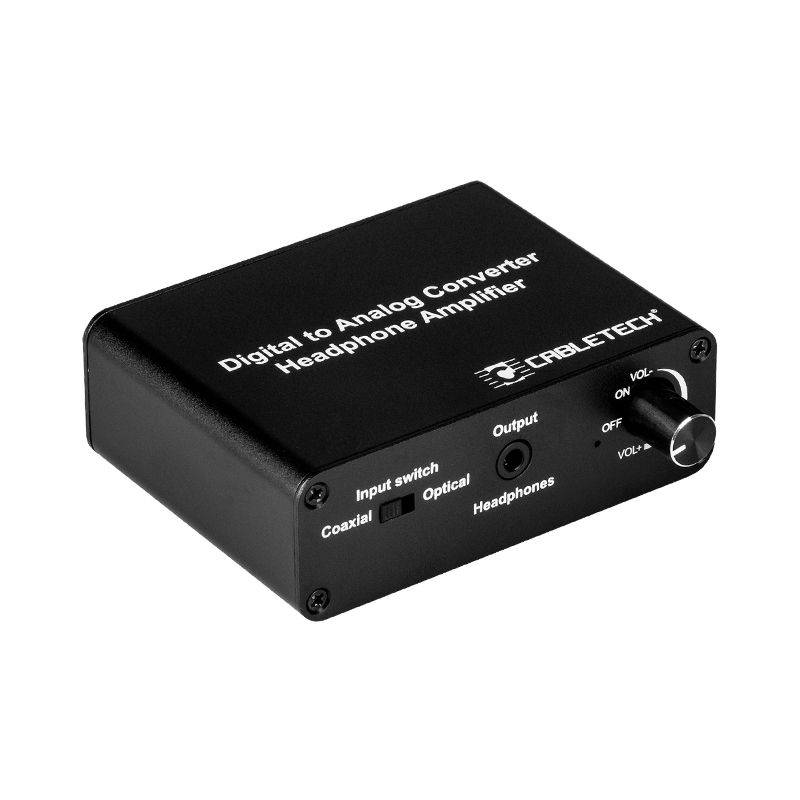 Convertor DIGITAL Toslink/RCA la ANALOG 2x RCA +cu iesire casti 3.5 mm Jack Cabletech