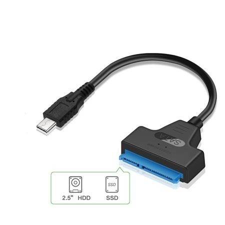 Convertor USB Type C - SATA 22 pini max 6TB HDD 2.5" si SSD