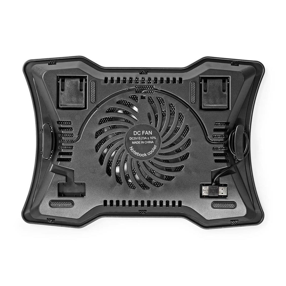 Cooler laptop Nedis 1 ventilator max 17" LED 1x USB negru