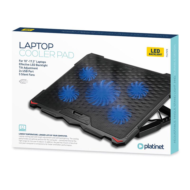 Cooling pad laptop 5 ventilatoare 2x USB PLATINET