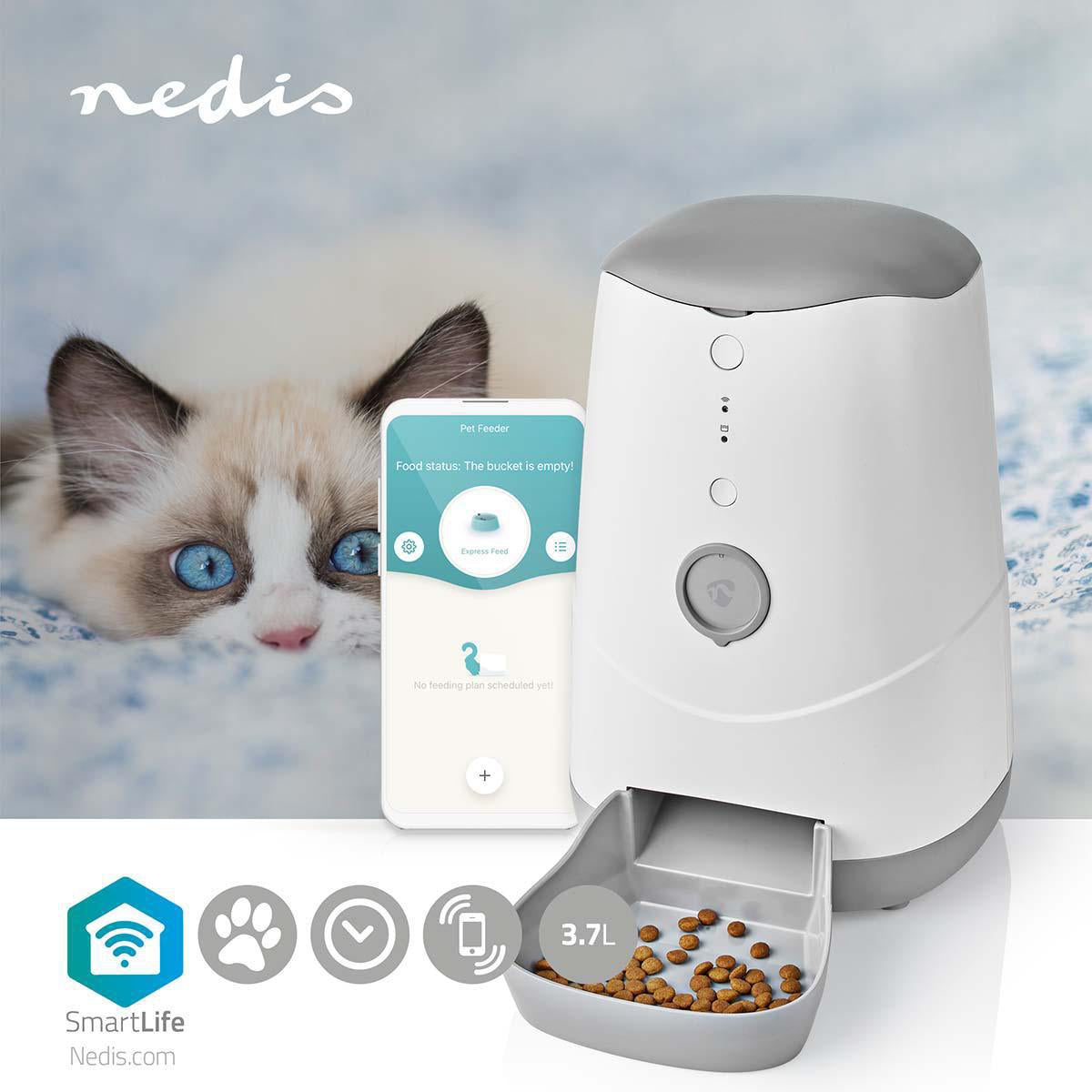 Dispenser Smart Nedis pentru hrana animalelor de companie