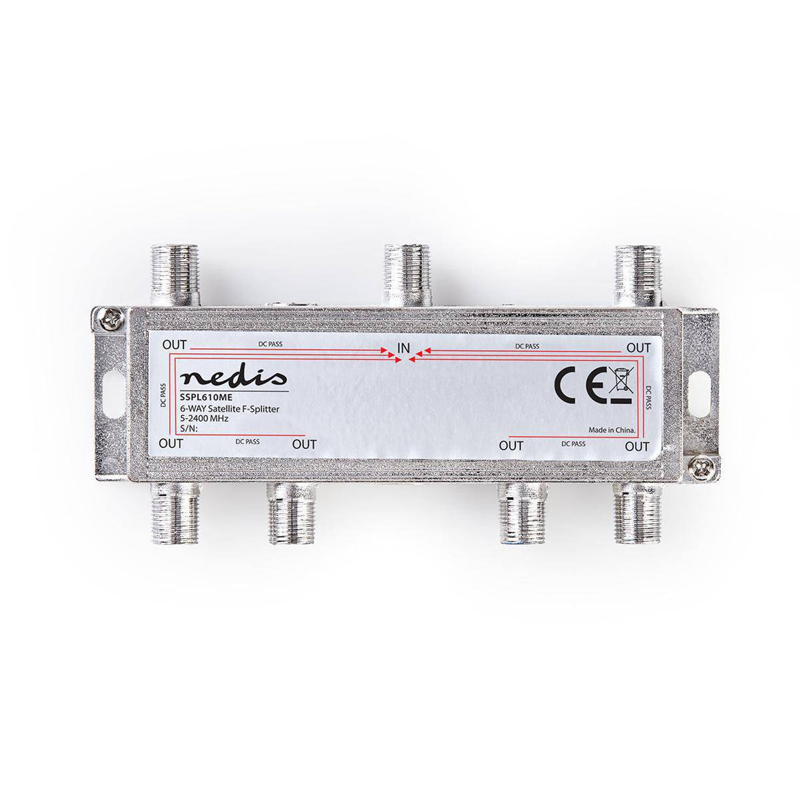 Distribuitor semnal TV Nedis splitter 1 intrare - 6 iesiri 5-2400Mhz