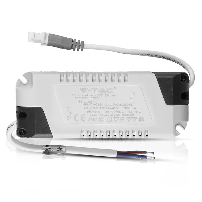 Driver pentru panou LED 12W 24-45VDC 300mA cu control variatie intensitate dimmer V-TAC