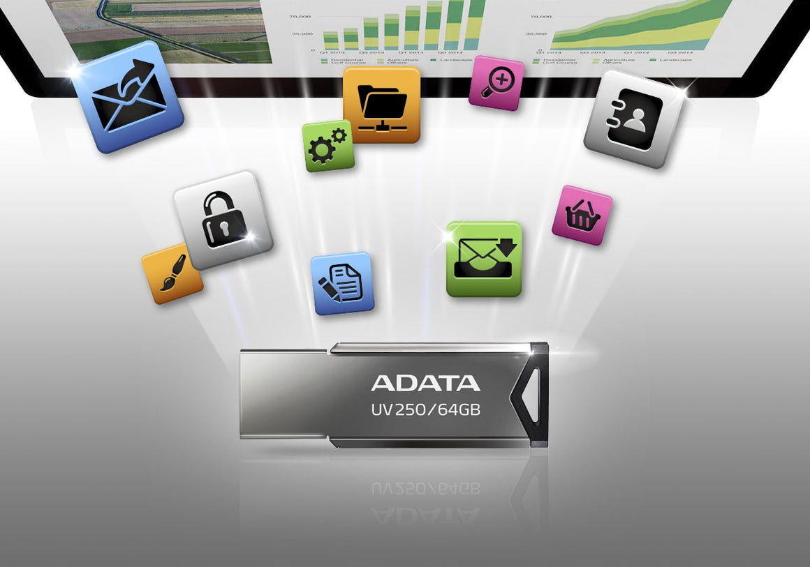 FLASH DRIVE 64GB USB 2.0 UV250 ADATA