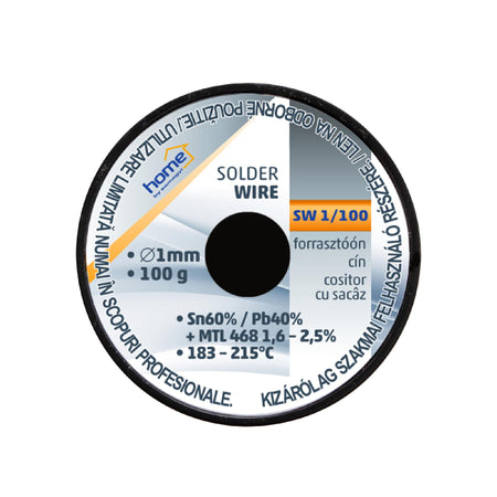 Fludor cositor cu sacaz 1.0mm 100g SN/PB 60/40 2.5flux HOME